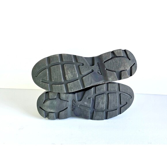 CLARKS Women's Black Suede Noralyn Strap Booties Sz 7 37.5 Comfort Casual - Picture 11 of 12